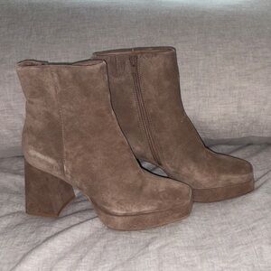 Dolce Vita Tan Suede Heeled Boots